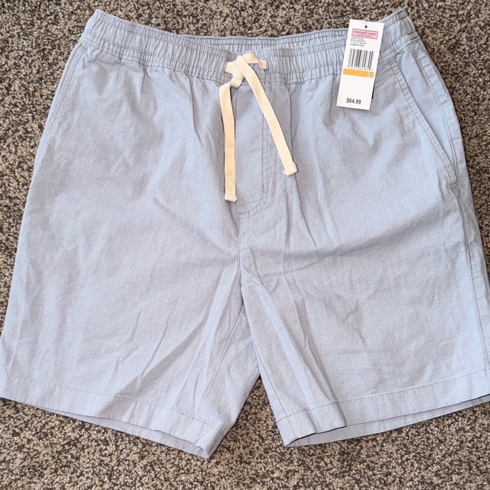 NWT Vineyard Vines Mens Small 7” Jetty Linen/Cotton Jetty Shorts Hammerhead